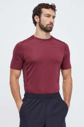 Reebok tricou de antrenament culoarea bordo, neted