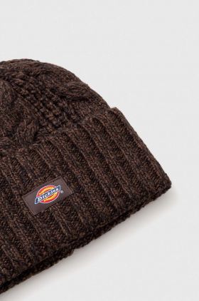 Dickies caciula culoarea maro, din tricot gros