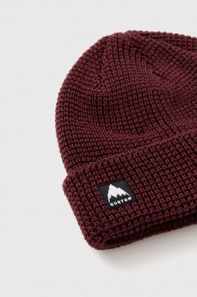 Burton caciula Recycled Waffle culoarea bordo, din tricot gros