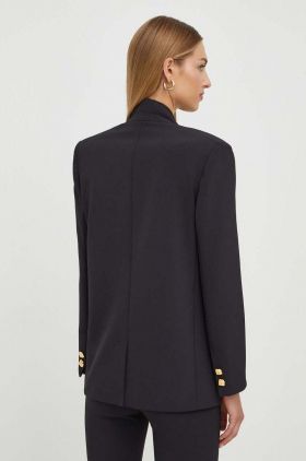 Elisabetta Franchi sacou culoarea negru, cu doua randuri de nasturi, neted