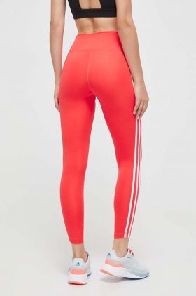 adidas Performance leggins de antrenament Train Essentials culoarea rosu, cu imprimeu