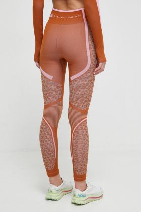 adidas by Stella McCartney leggins de antrenament x TERREX True Nature culoarea portocaliu, modelator