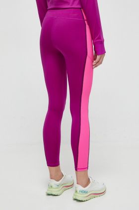 Under Armour leggins de antrenament culoarea violet, neted