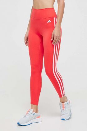 adidas Performance leggins de antrenament Train Essentials culoarea rosu, cu imprimeu