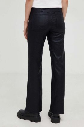 Answear Lab pantaloni femei, culoarea negru, drept, high waist