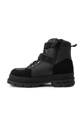 Altercore botine Crash femei, culoarea negru, cu platforma, Crash.Vegan