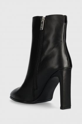 GOE cizme de piele femei, culoarea negru, cu toc drept, izolare usoara, MM2N4045.BLACK