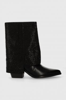 Answear Lab cizme femei, culoarea negru, cu toc drept, izolare usoara