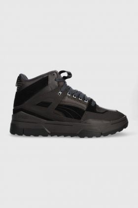 Puma sneakers din piele Slipstream Hi Xtreme culoarea maro