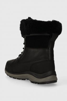 UGG pantofi Adirondack Boot III femei, culoarea negru, cu toc plat, izolat, 1095141