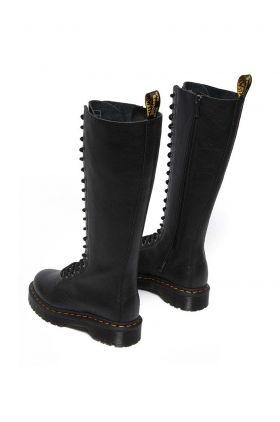 Dr. Martens ghete de piele 1B60 Bex femei, culoarea negru, cu toc plat, DM27016001