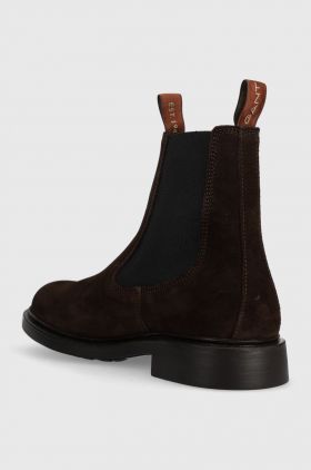 Gant botine din piele intoarsa Millbro barbati, culoarea maro, 27633415.G46