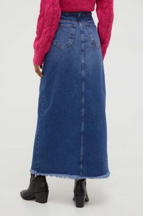 Answear Lab fusta jeans midi, drept