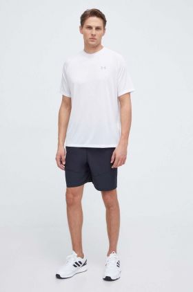 Under Armour tricou de antrenament Tech culoarea alb, cu imprimeu