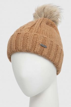 Hollister Co. caciula culoarea maro, din tricot gros