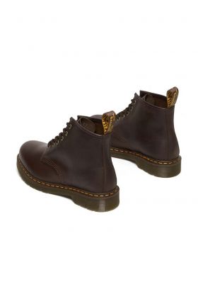Dr. Martens cizme de piele 101 femei, culoarea maro, cu toc plat, DM27761201