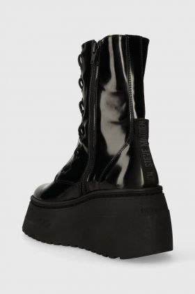 Steve Madden botine Pearl femei, culoarea negru, cu platforma, SM11002759