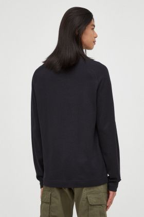 Marc O'Polo longsleeve barbati, culoarea negru, neted