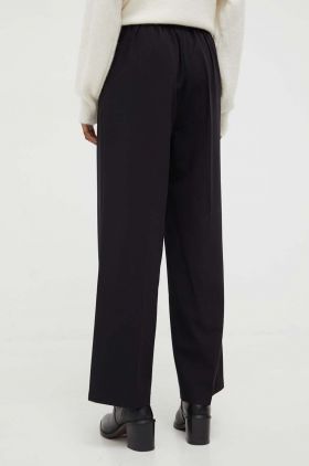 Answear Lab pantaloni femei, culoarea negru, drept, high waist