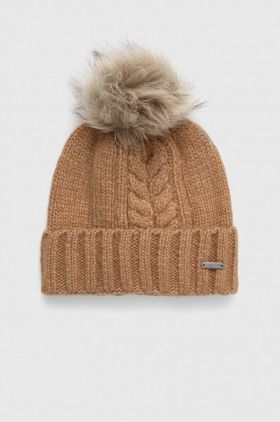 Hollister Co. caciula culoarea maro, din tricot gros