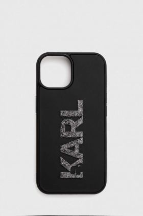 Karl Lagerfeld Husă pentru telefon iPhone 15 6.1 culoarea negru