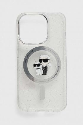 Karl Lagerfeld Husă pentru telefon iPhone 15 Pro 6.1 culoarea transparent