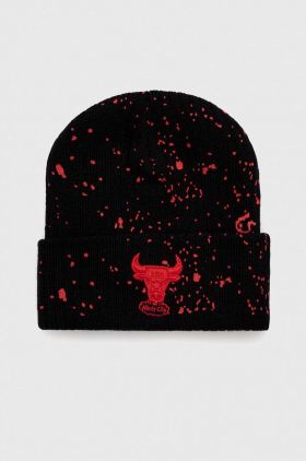 Mitchell&Ness caciula CHICAGO BULLS culoarea negru, din tricot gros