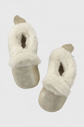 Shoo Pom pantofi din piele intoarsa pentru bebe culoarea bej