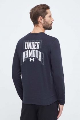 Under Armour bluza barbati, culoarea negru, cu imprimeu