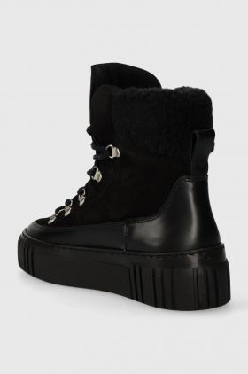 Gant cizme din piele intoarsa Snowmont femei, culoarea negru, cu platforma, izolat, 27543368.G00