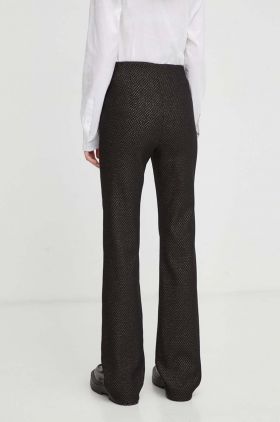 Bruuns Bazaar pantaloni femei, culoarea negru, drept, high waist