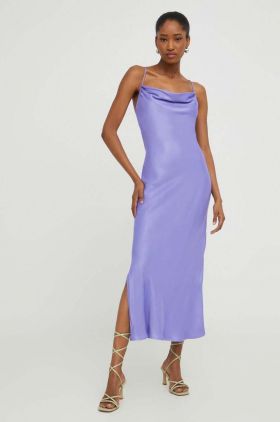 Answear Lab rochie culoarea violet, maxi, mulata