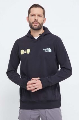 The North Face hanorac Tekno Logo culoarea negru, cu glugă, cu imprimeu