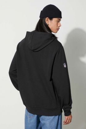 New Era bluza barbati, culoarea negru, cu glugă, cu imprimeu, LAS VEGAS RAIDERS