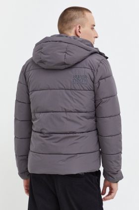 Superdry geaca barbati, culoarea gri, de iarna