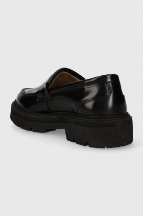 GARMENT PROJECT mocasini de piele Spike Loafer femei, culoarea negru, cu toc plat, GPW2131