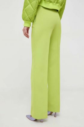 MAX&Co. pantaloni x Anna Dello Russo femei, culoarea verde, drept, high waist