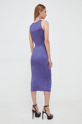 Morgan rochie culoarea violet, midi, mulata