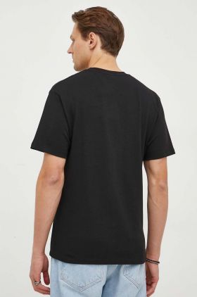 The Kooples tricou din bumbac barbati, culoarea negru, cu imprimeu