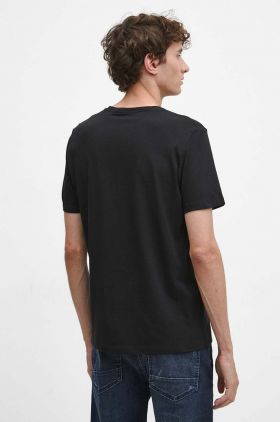 Medicine tricou din bumbac barbati, culoarea negru, cu imprimeu