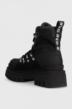Ice Play bocanci AIRES femei, culoarea negru, cu platforma, AIRES003W CTL1