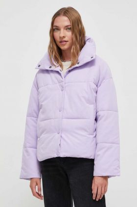 Billabong geaca femei, culoarea violet, de iarna, oversize