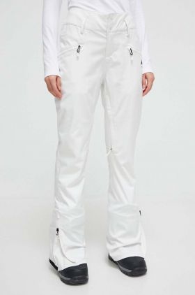 Burton pantaloni Marcy High Rise culoarea alb