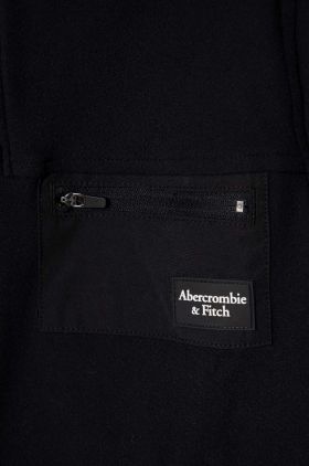 Abercrombie & Fitch bluza copii culoarea negru, neted