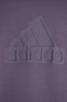 adidas bluza copii culoarea violet, cu glugă, cu imprimeu