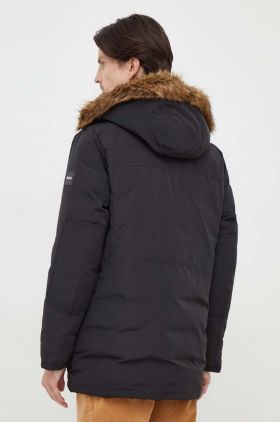 BOSS geaca de puf barbati, culoarea negru, de iarna