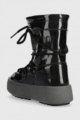 Moon Boot cizme de iarna copii 34301000 MB JTRACK TUBE GLITTER culoarea negru