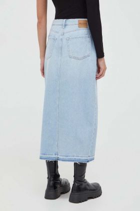 Hollister Co. fusta jeans midi, drept