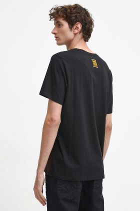 Medicine tricou din bumbac barbati, culoarea negru, cu imprimeu