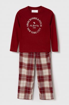 Abercrombie & Fitch pijama copii culoarea rosu, modelator